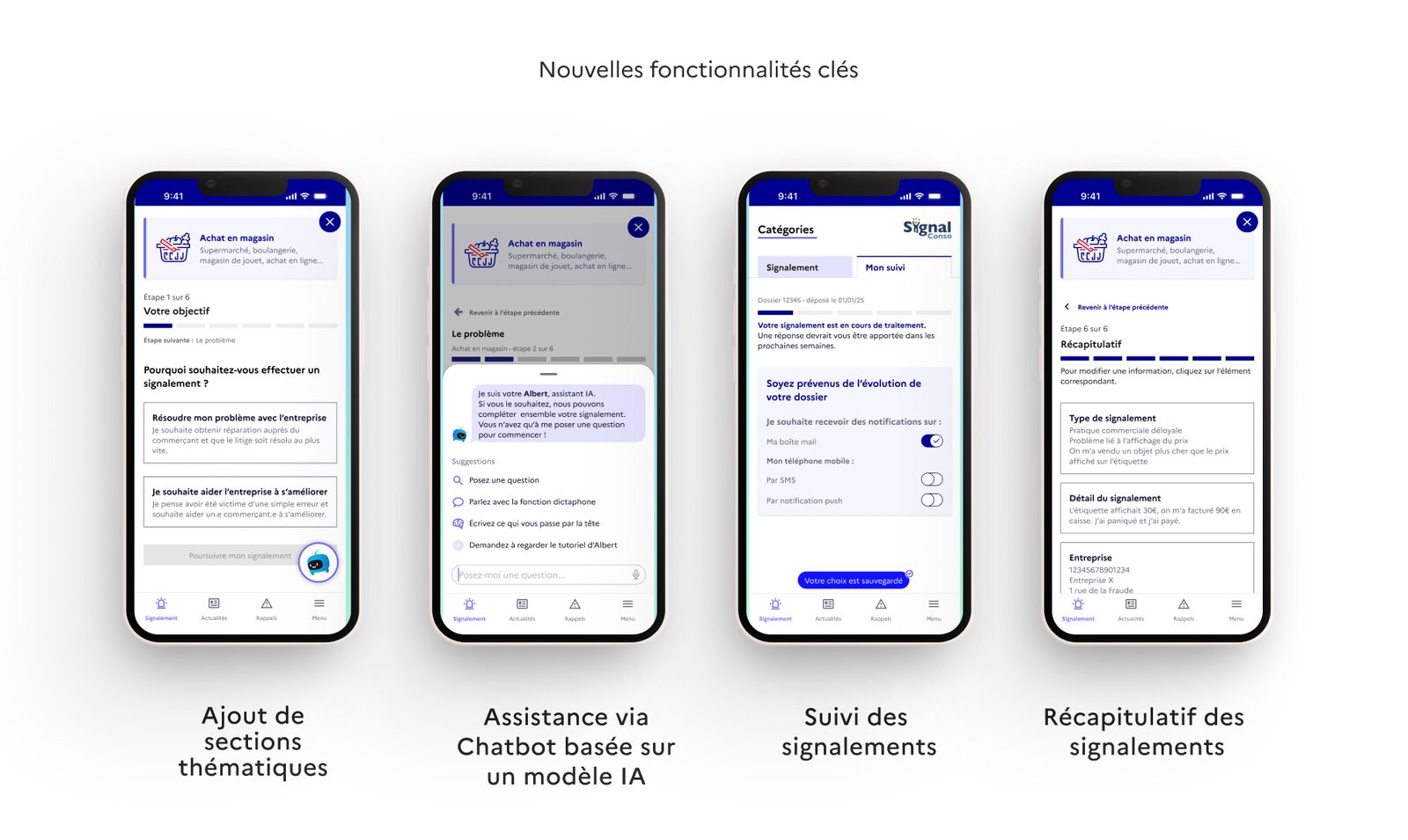 New key features: thematic sections, AI assistant, report tracking and summary.