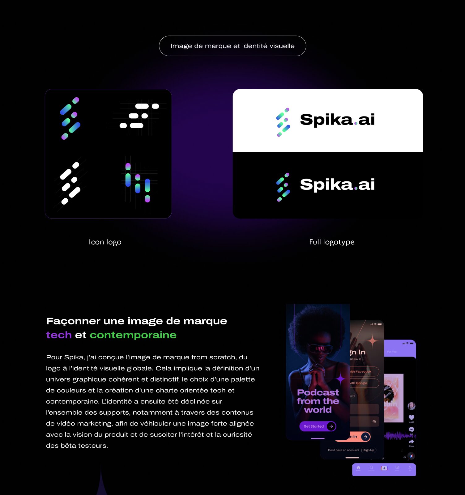 A tech, contemporary brand image.