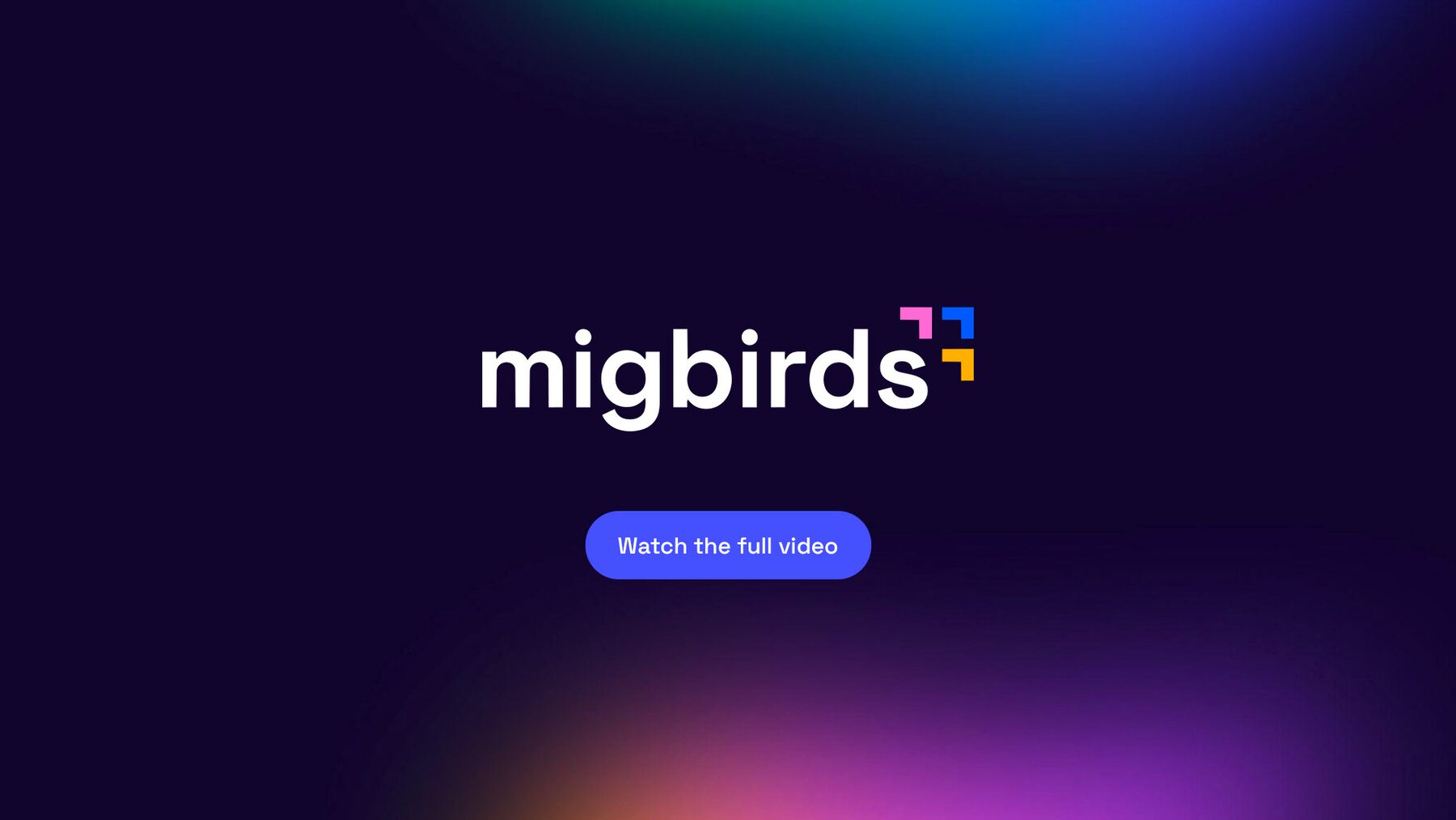Title screen of the Migbirds demo video