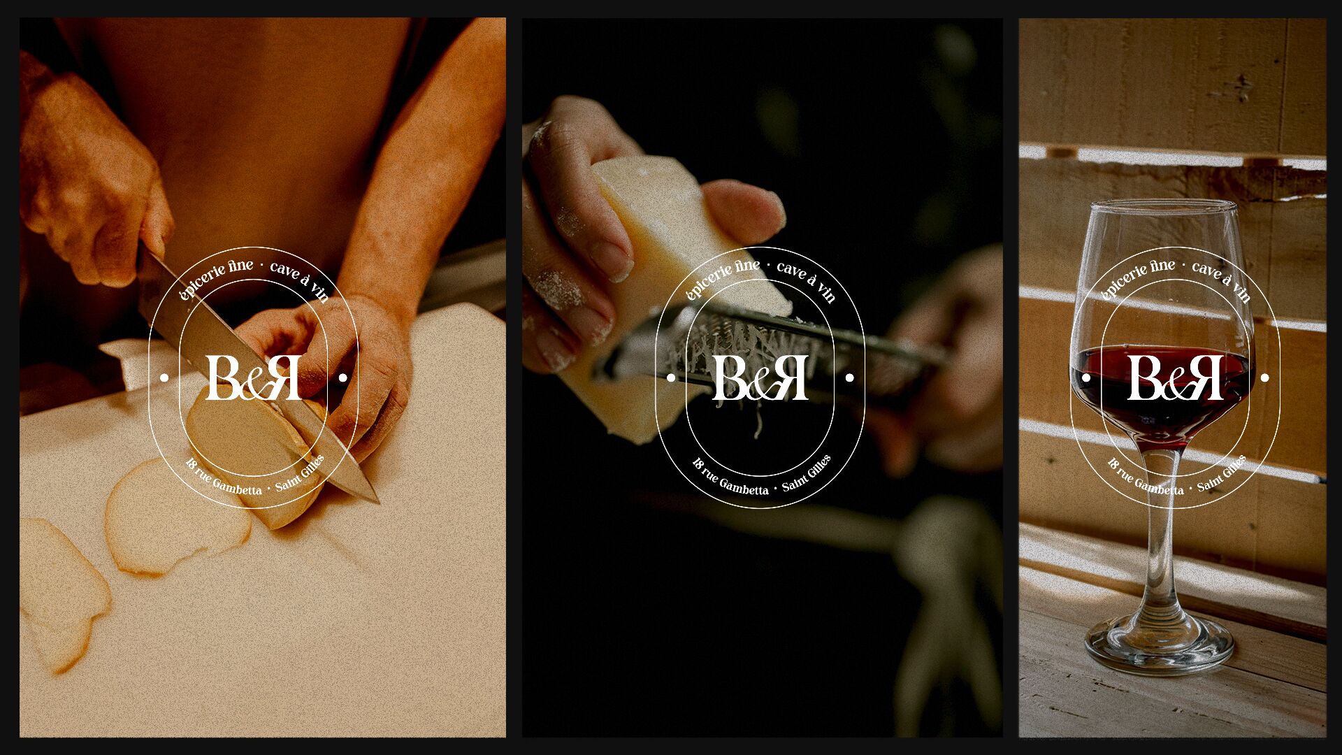 The B&R badge over product photography.