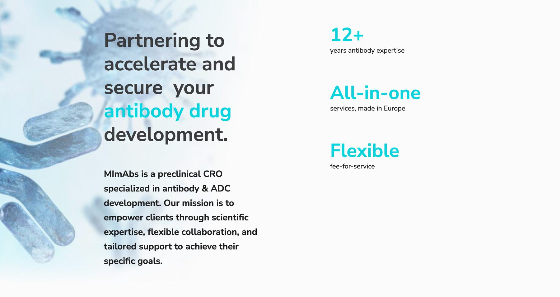 A homepage that states the positioning in seconds.